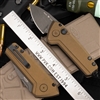 Buck 839 Mini Deploy - Burnt Bronze Chassis Gray Cerakote Blade And Black Hardware