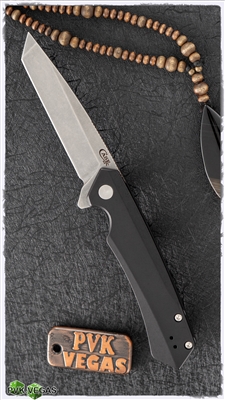 Case Cutlery Kinzua Frame Lock Knife Black Aluminum Handle, 3.4" Stonewashed CPM-S35VN