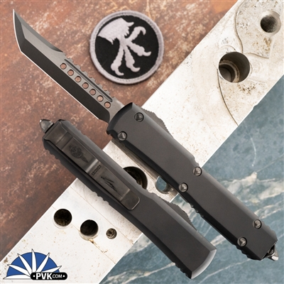 Microtech Ultratech 119-1DLCTSH Hellhound DLC Blade, Black Handle Signature Series