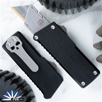 Chaves Knives Chaves Handy Utility Blade CHUB OTF Razor Blade, Black Aluminum Hefted Pattern