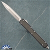 Microtech (Original) Makora II Double Edge Stonewash Blade, Black Handle Carbon Fiber Inlay 05/2015 #6093