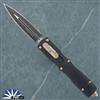 Microtech Dirac 225-1 Double Edge Black Blade, Black Handle, Bronze HW 02/2019 Proof Run #030