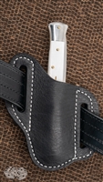 Custom Ostrich Leather Pancake Belt Sheath Fits Everything