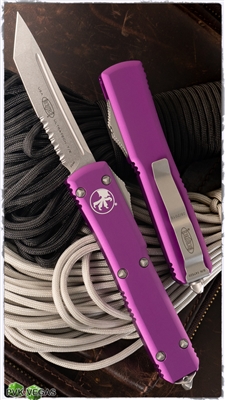 Microtech Ultratech T/E 123-11VI Serrated Blade Violet Handle