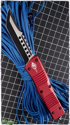 Microtech Combat Hellhound 219-DLCRD Red Handle Black Blade