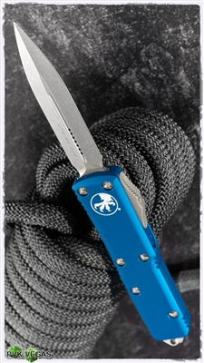 Microtech UTX-85 D/E 232-10BL Stonewash Blade Blue Handle