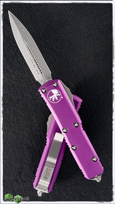 Microtech UTX-85 D/E 232-10VI Stonewash Blade Violet Handle