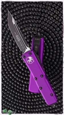 Microtech UTX-85 T/E 233-1VI Black Blade Violet Handle