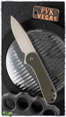 CIVIVI Elementum Liner Lock Knife, Black G10 Scales, 2.9" Satin D2 Steel Blade