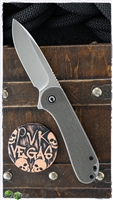CIVIVI Elementum Liner Lock Knife, Dark Green Micarta Scales, 2.9" Satin D2 Steel Blade
