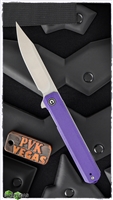 CIVIVI Knives C917D Chronic Flipper Knife Satin Clip Point, Purple G10 Handle