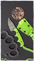 CRKT Folts Minimalist Bowie Neck Knife Green "Gears"