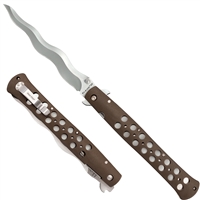 Cold Steel Kris Ti-Lite Liner Lock Knife, Brown Zytel Scales,  6" Satin  AUS-10A