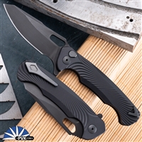 Dead Reckon Knives RB-1322-37 Black Ridgeback, SbNi Blade, Type III Black Ano Handle V2