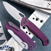 Dead Reckon Knives RB-1522-27 Purple Ridgeback, Satin Blade, Type III Purple Ano Handle V2