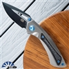 EOS Dorado S Black Blade Satin Handle W/Blue Anodized Accents