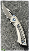 EOS Dorado S Black Blade Satin Handle W/Blue Anodized Accents