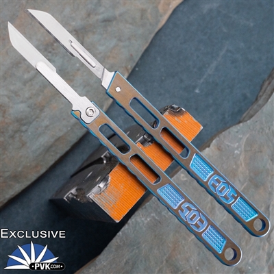 EOS Custom Scalpel, #14 Blade, Aqua & Bronze Skeletonized Handle PVK Exclusive