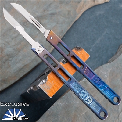 EOS Custom Scalpel, #14 Blade, Flamed Skeletonized Handle PVK Exclusive