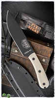 ESEE Knives ESEE-6HM-K Black Plain Edge, Traditional  Micarta Handle, Black Kydex Sheath, Belt Attachment Plate