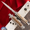 Frank B Italian Stiletto 9" Bayonet Lightened Stag (23CM)