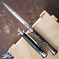 Frank B Italian Stiletto Pick Lock 11" Bayonet B&W Buffalo Horn (28CM) Limited Edition 2024