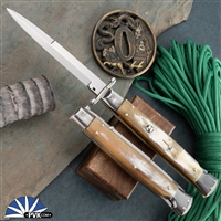 Frank Beltrame 11" Italian Swinguard Bayonet Blade, Blond Honey Horn Horn (28CM)