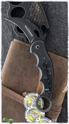 Fox Knives Karambit Folder, Black G-10, 3.1" Black N690 Blade