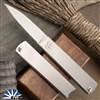 Fred Perrin Le Trifolder, 3" 440C Plain Blade, Stainless Steel Handles