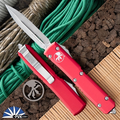 Microtech Ultratech D/E 122-4RD Satin Blade Red Handle