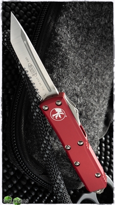 Microtech UTX-85 T/E 233-5RD Satin Serrated Blade Red Handle