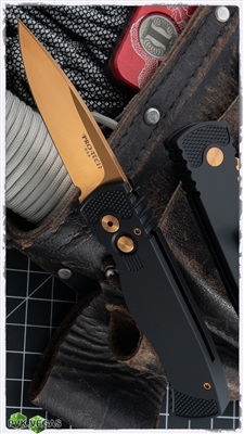 Protech TR-2CR Copper Rose Blade - Black Handle