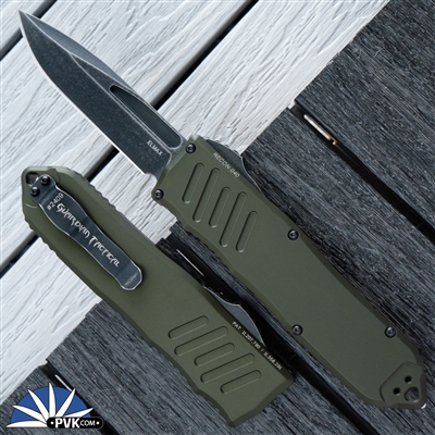 Guardian Tactical RECON-040 Single Edge, Dark Stonewash Blade, OD Green Handle, 118611