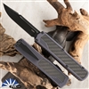 Guardian Tactical Scout Black Single Edge, Gray Handle Carbon Fiber Inlay 142111