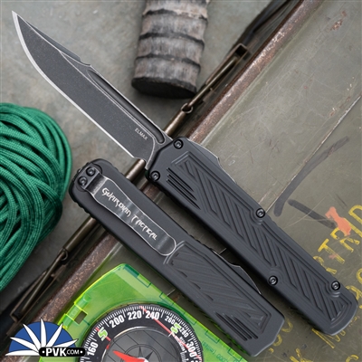 Guardian Tactical Scout Dark Stonewash Single Edge, Black Handle Tactical 143611