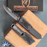 Guardian Tactical GTX-025 12-3111 Single Edge Black Blade, Black Handle Tactical