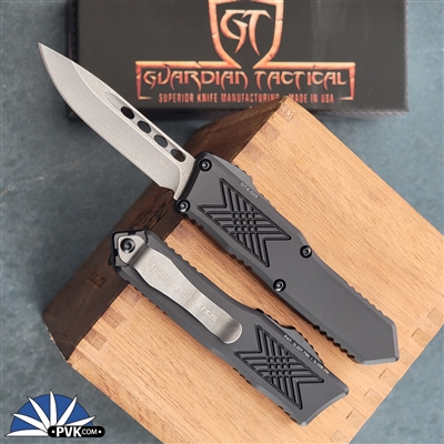 Guardian Tactical GTX-025 12-3511 Single Edge Stonewash Blade, Black Handle