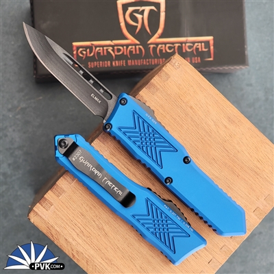 Guardian Tactical GTX-025 12-4111 Single Edge Black Blade, Blue Handle