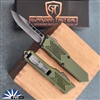 Guardian Tactical GTX-025 12-8111 Single Edge Black Blade, OD Green Handle