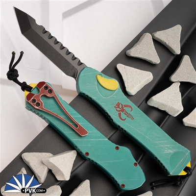 Heretic Knives Hydra H006-6A-Bounty Tanto Magnacut DLC Blade, Bounty Hunter Aluminum Handle