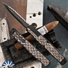 Heretic Knives Cleric II DLC Magnacut Double Edge Full Serrated With Flamed Inlay