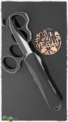 Heretic Knives Manticore-E Bowie, 2-Tone Elmax, Black Ano W/Jade G10