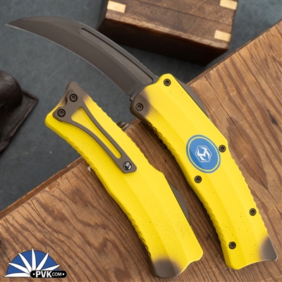 Heretic Knives ROC DLC Magnacut Blade,  Yellow Stabnana Handle