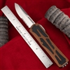 Heretic Knives Colossus Stonewash Single Edge Serrated Root Beer Chassis Standard Clip & Hardware H039-2B-RB