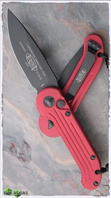 Microtech LUDT 135-1RD Black Blade Red Handle