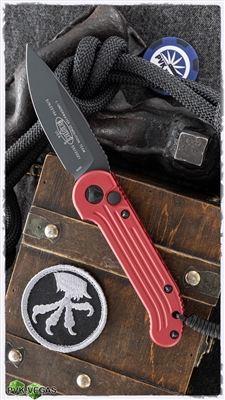 Microtech LUDT 135-1RD Black Blade Red Handle Fire Fighter Edition
