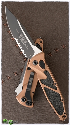 Microtech SOCOM Elite Auto S/E 160A-2TA Black Serrated Tan Handle