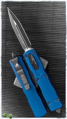 Microtech Dirac 225-1BL Black Blade Blue Body