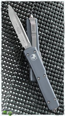 Microtech UTX-70 S/E 148-10GY Stonewash Finish Blade Gray Handle