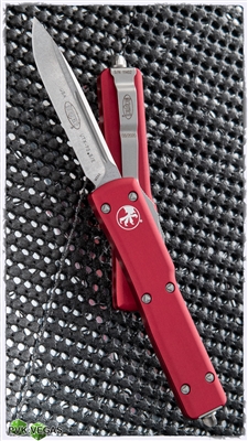 Microtech UTX-70 S/E 148-10RD Stonewash Finish Blade Red Handle